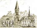 Rathaus/Kirche Warin (auf Papier)