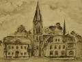 Rathaus/Kirche Warin (Sepia)